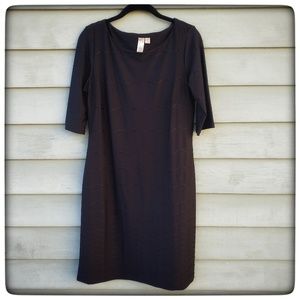 Emma & Michelle Black Stretch Shift Dress
